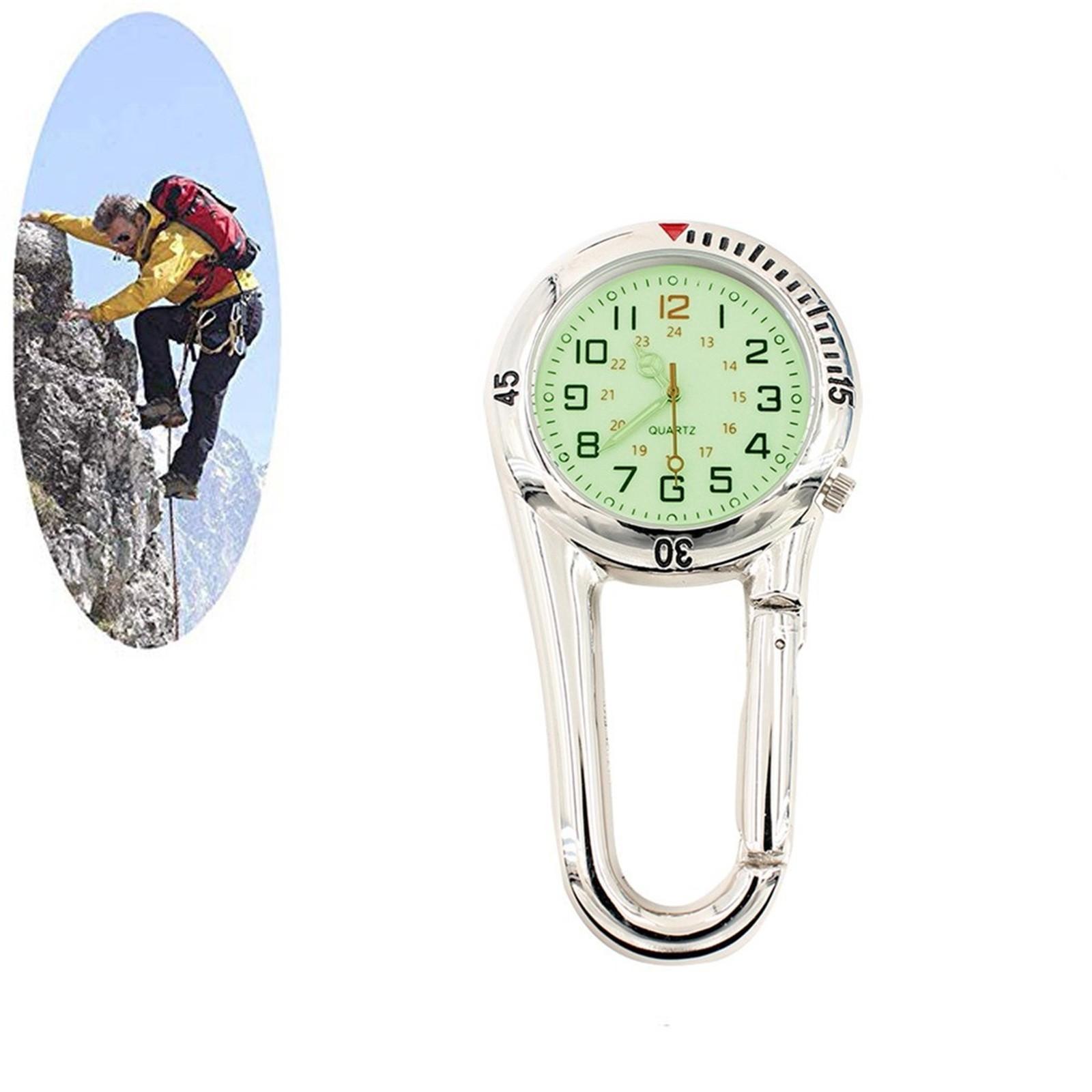 

Красивые черные/серебряные клипсы на карабине, светящиеся часы для лица для врачей, медсестер, фельдшеров, поваров One Size