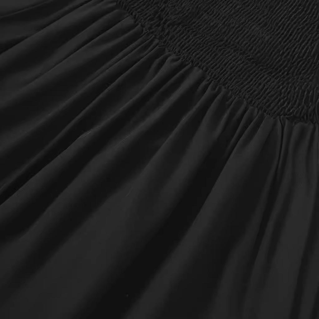 2024 Barn Rose Trykk Langermet Svart Kjole Mesh Kjoler Brodert Prinsesse Kjole for Jenter Barneklær