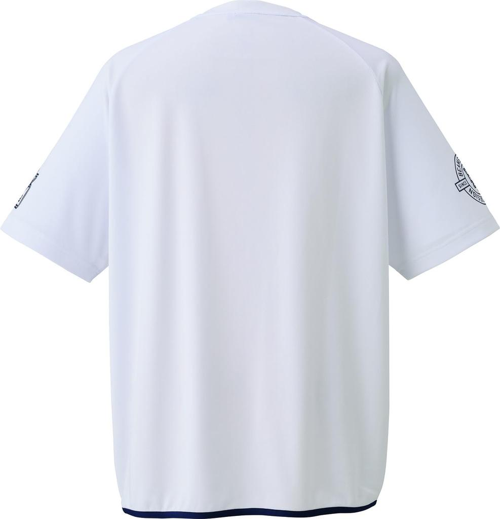 ZETT Baseball ZETT by BEAMS DESIGN Henley Neck Layered White Size BOT77406 Top, Shirt, (1100), L,