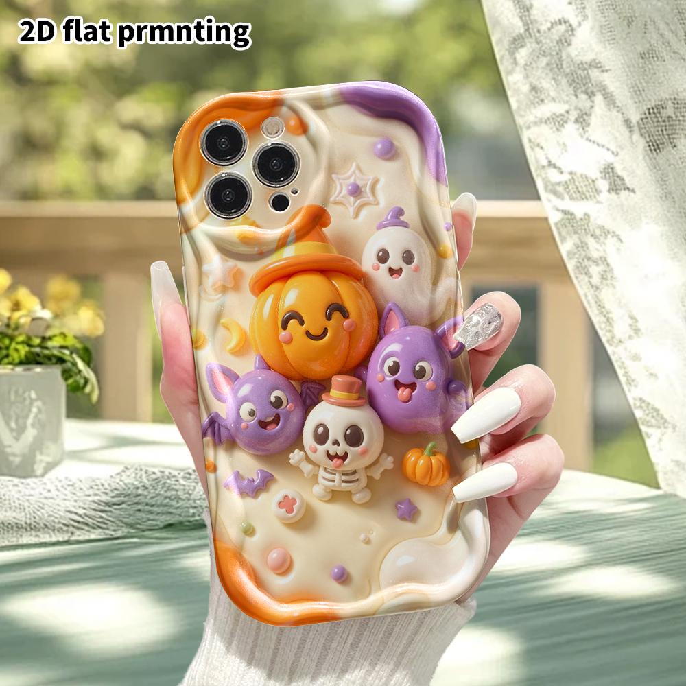 Phone Case: 2D Flat Design, Suitable for iPhone 18 17 16 15 14 13 Pro Protective Case, Cute Combo, Perfect Christmas and Halloween Holiday Gift