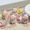 Keychain Pendant 3D Cat Beads Design Mini Size Keyring Keys Bags Phone Lanyard Versatile Hanging