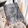 1116 New jacquard fringed scarf imitation cashmere soft and breathable autumn and winter versatile women's shawl scarf light luxury style