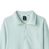 Skechers Outdoor Series Simple Solid Color Comfortable Polo Collar Letter Half-Zip Sweatshirt Women Sweatshirt Ice-Green L424W002-002S