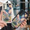 Phone Case: 2D flat design suitable for Samsung Galaxy A34 A35 M05 M06 S20 S22 S21 FE Plus 5G protective case, White Rabbit under the starry sky, perf