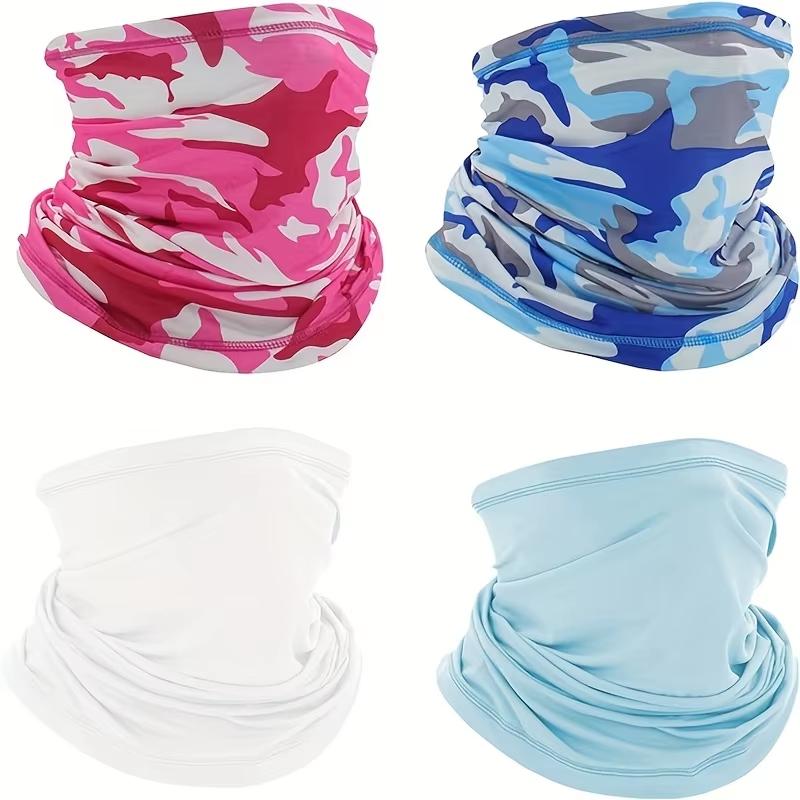4 Stück Radfahren Sonnenschutzmasken für Männer und Frauen, Sport Radfahren Kopftücher, Angeln Winddicht Fahrrad Halsgamaschen.