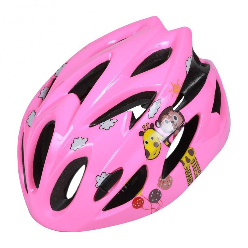 

Bicycle Helmet Children Cartoon Riding Roller Skating Skateboard Electric Safety Hat Road Bike one size рожевий