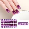 Glitter Nail Polish Strips with File Easy Apply Remove Self Adhesive Women Full Nail Sticker Home Manicure DIY Nail Art Decoration Wrap