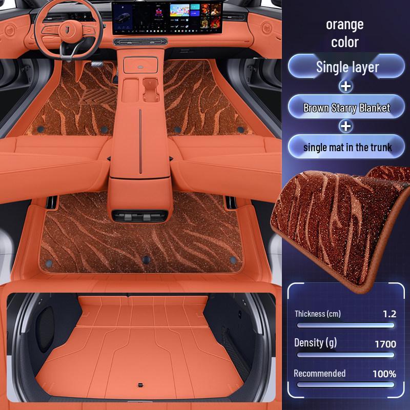 Full Coverage Floor Mats & Trunk Mat for Hongqi HS6 PHEV - 26 Models
