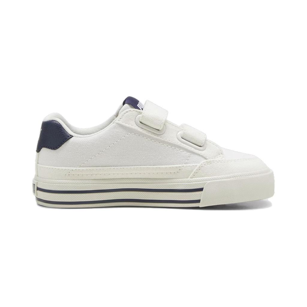 Puma Court Classic Vulc Formstrip Comfortable Low Top Kids Skate Shoes Kids Sneaker Off-White Black 396560-04