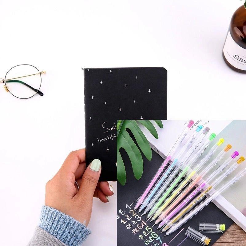 Μαύρο Χαρτί Καθαρό Μαύρο Κενή Εσωτερική Σελίδα Μαύρο Χαρτόνι Βιβλίο Ζωγραφικής Μαθητικό DIY Δημιουργικό Εγχειρίδιο Γκράφιτι Χονδρική