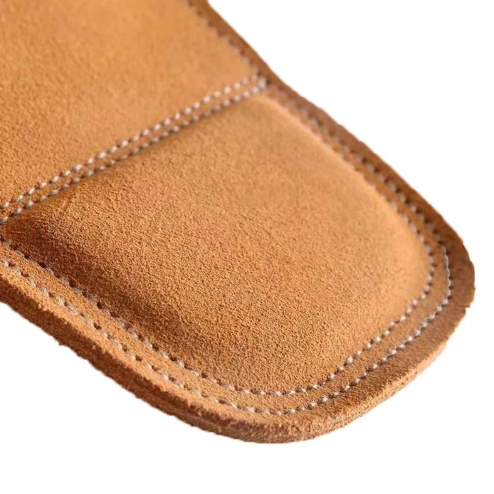 Double Layer PU Leather Gloves Cowhide Palm Anti-Skid Gym Training Gloves Wrist Strap Grip Pads Pull-Up Gloves