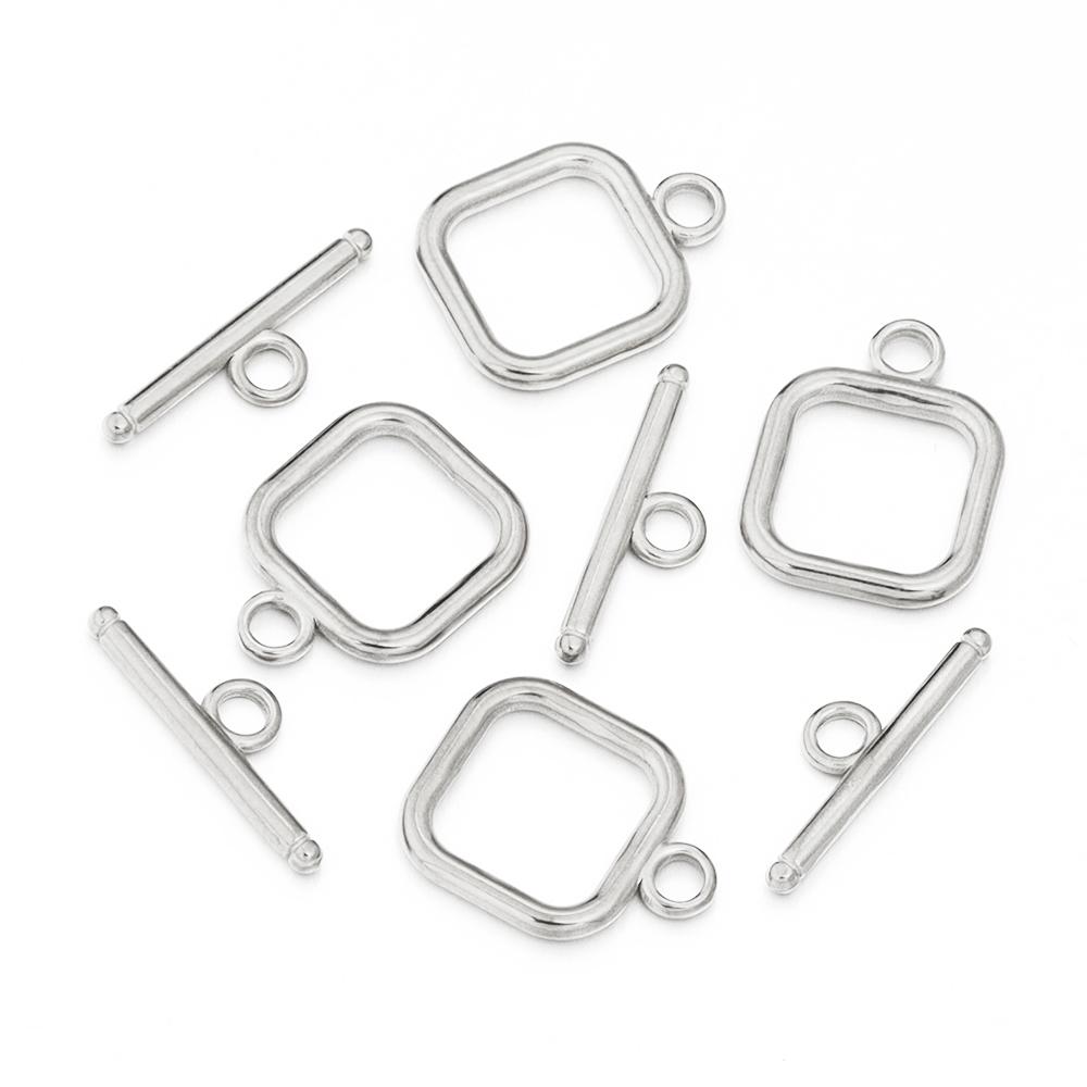 1 Set Stainless Steel OT Clasps Metal Toggle Clasps Wavy Buckle Connectors For Jewelry Making DIY Bracelets Necklace Accessories