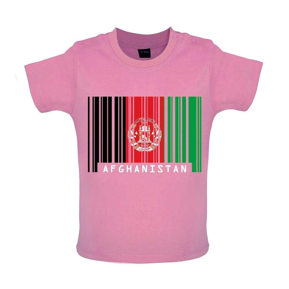 Afghanistan Barcode Style Flag - Baby Kids Boys Girls Unisex T-Shirt / Babygrow - Country Flags Afghan 140
