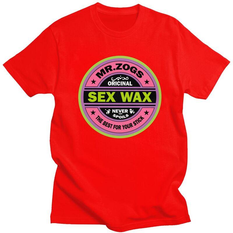 Custom Mr Zogs Surfing Sex Wax T Shirt for Men Pure Cotton Tshirt Casual Tee Short Sleeves Tshirts Clothing Gift S