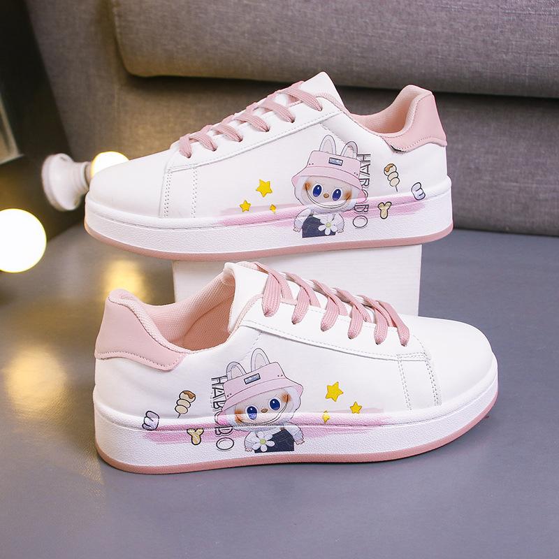 2025 little white shoes women's spring and autumn students board shoes soft-soled sports shoes versatile girls leather casual shoes non-slip
