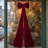 DIY Xmas Tree Topper Bows Solid Color Giant Ribbon Bowknot Large Christmas Bowknot  Wall Decor