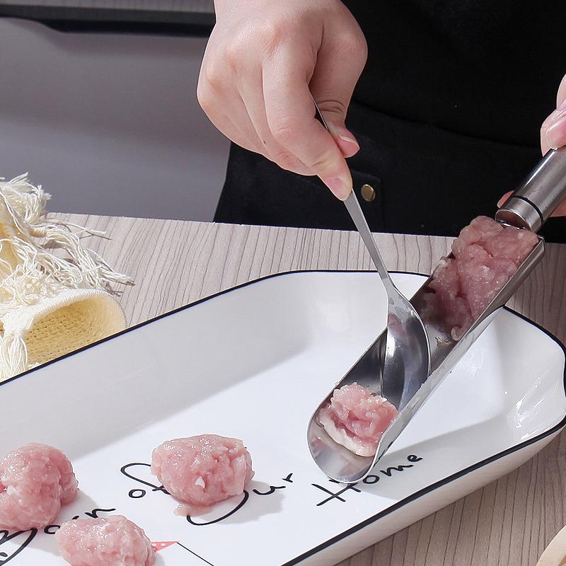 Stainless Steel Meatball Maker Clip Diy Fish Meat Rice Ball Making Mold Tools Round Stuffed Meatball Makers Kitchen Accessories