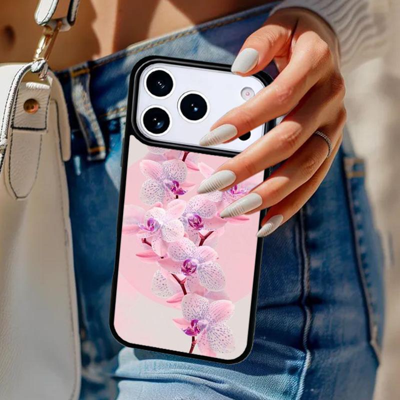 Orchid Flowers Colorful soft Phone Case For iPhone 17 Air 14 15 13 12 Max Cover For Apple 16e 11 Pro Max Plus Coque