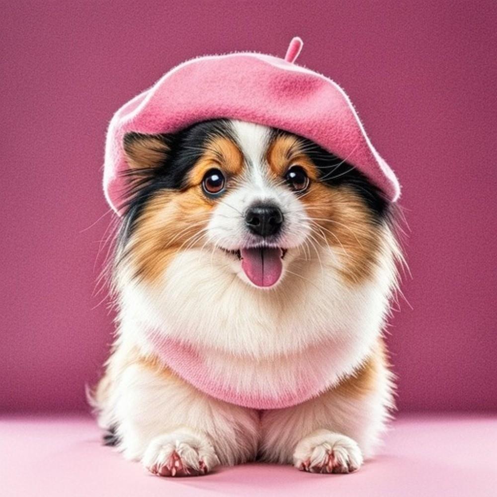 Soft Dog Fleece Hat Beret Knitted Windproof Dog Warmer Winter Hats Adjustable Pet Headwear Cat Dog Cap Pet Hat Puppy