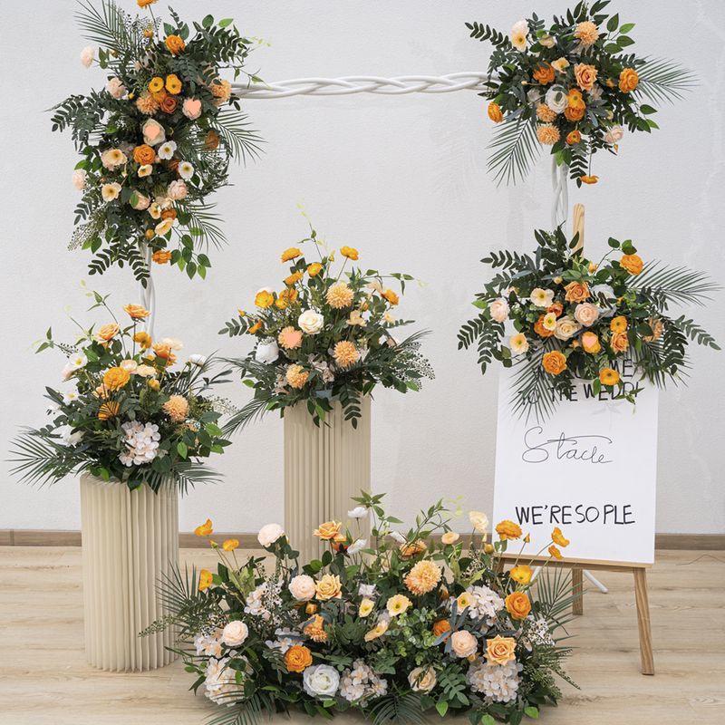 Silk Floral Arrangement for Wedding Aisle or Banquet Decoration
