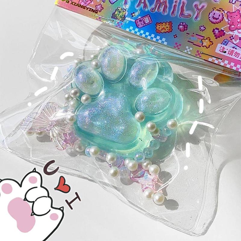 Cat Paw Slow Rebound Stress Reducing Toy Pinch Fidget Toy Squishies Squeeze Toy For Kids Adults Holiday Gifts