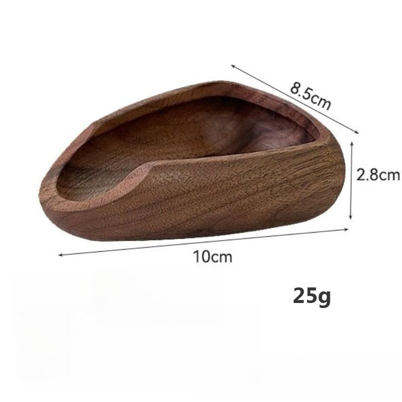 

Walnut Coffee Weighing Bean Plate Anti-static Coffee Powder Plate темно-сірий