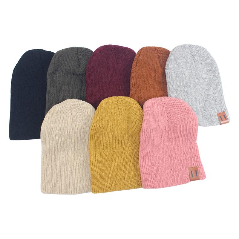 Knit Baby Hat Winter Spring Kids Beanie Cap for Girls Boys Infant Accessories Children Hats Elastic 1-4Y YSX