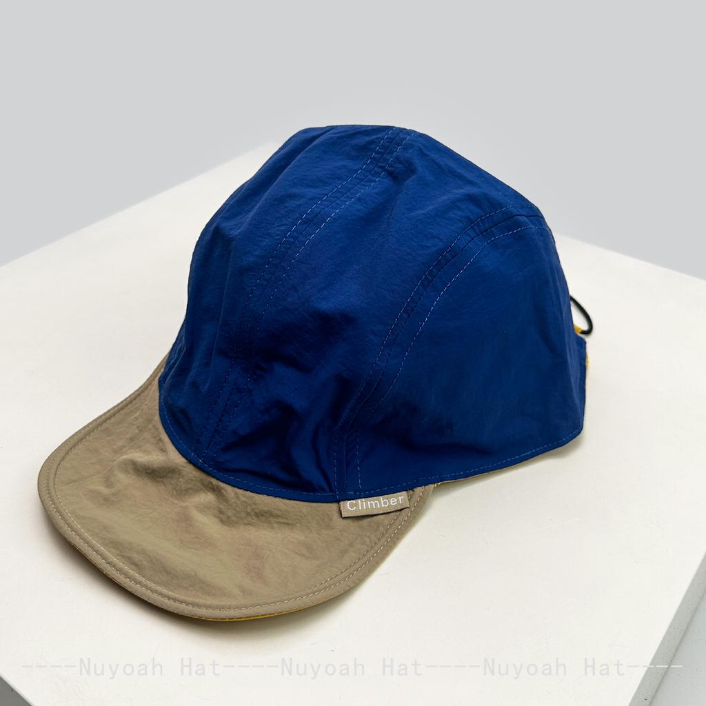 Quick Drying Korean Letters Baseball Hats Sunshade Color Block New Men Women Breathable Double-sided Wear Peaked Caps Versatile
