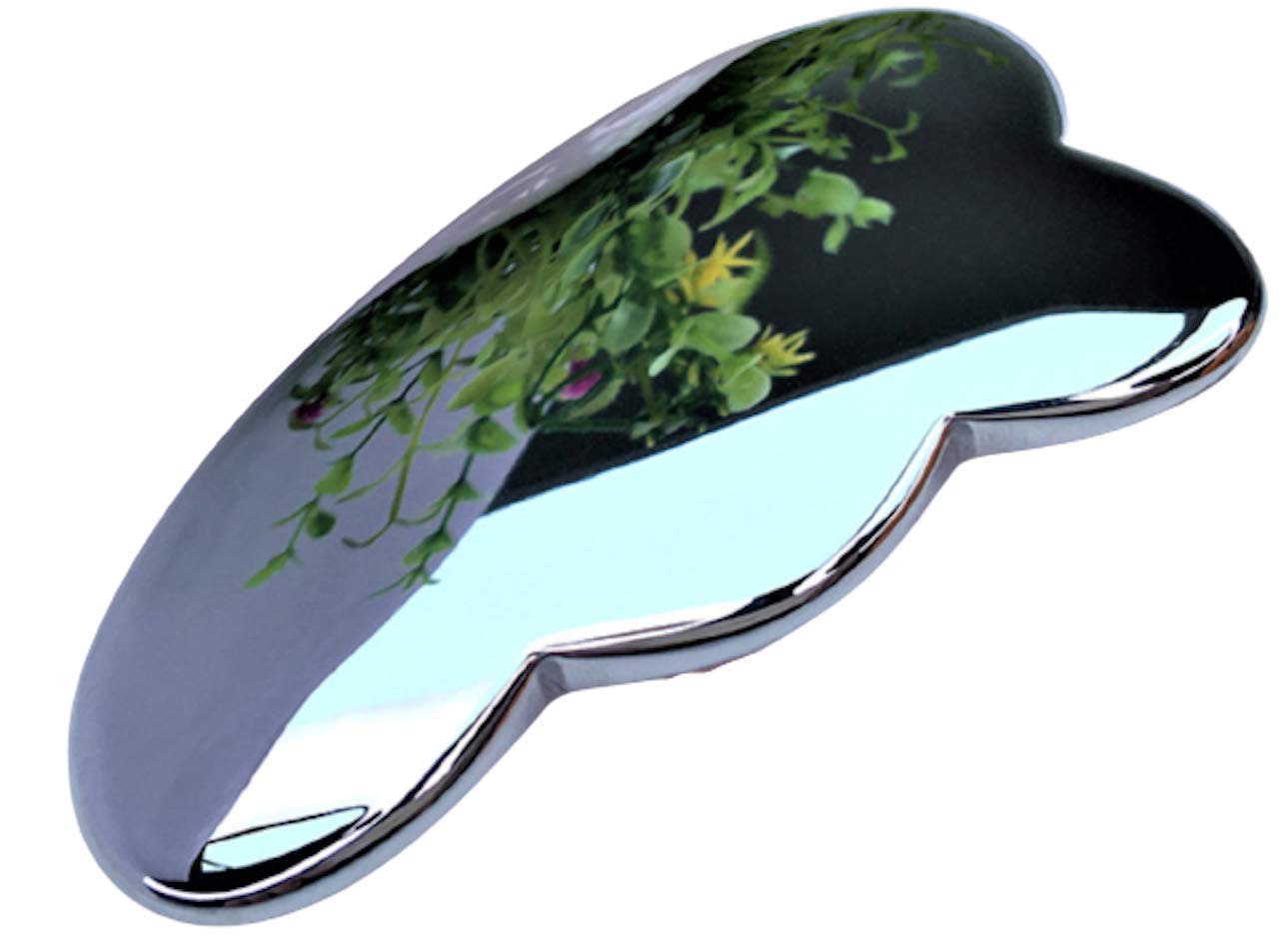 

Lady Lazy Terahertz Mineral Gua Sha, Feather-Shaped Round Plate, Power Stone, Natural Stone, 10cm