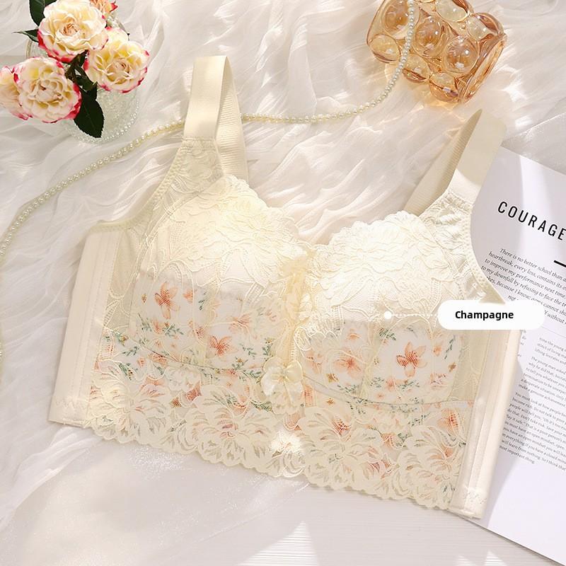 Plus Size Ultra-Thin Wireless Seamless Bra, Bust Minimizer Side Gathering Anti-Sag Full Figure Curvy Women Bra