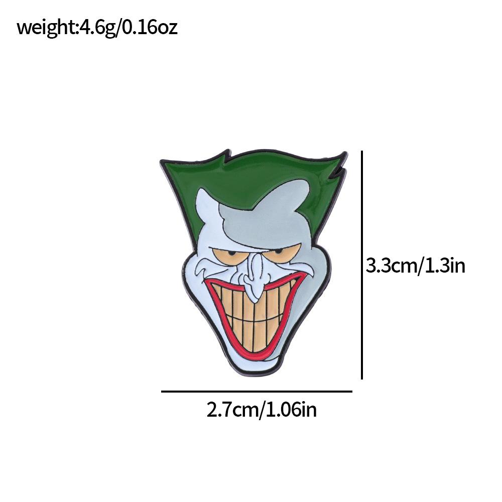 European and American film and television characters clown metal badge clown return night clown female alloy brooch accessories pin
