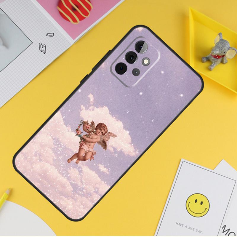 Cartoon Angel Baby Printing Cover For Samsung Galaxy A34 A35 A14 A15 A25 A53 A33 A13 A52 A32 A12 A51 A71 A54 A55 Case