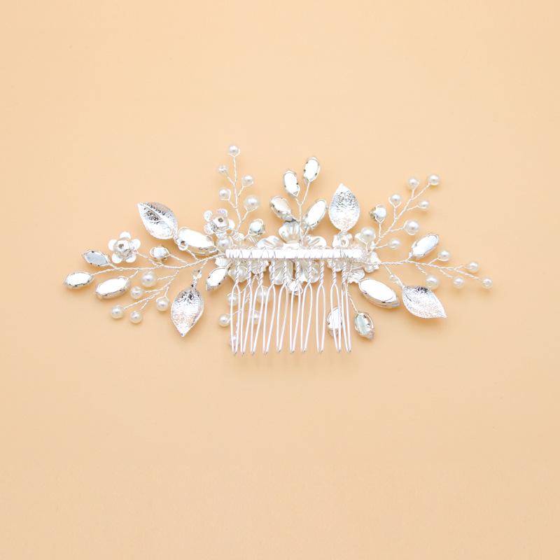 Handmade Rhinestone Pearl Flower Hairpin - Bridal Wedding Hair Accessories