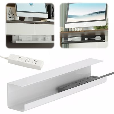Bandeja de gestión de cables autoadhesiva para debajo del escritorio Estante para cables debajo del escritorio Estante ignífugo para gestión de cables para cable de carga