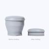 Silicone Folding Water Cup with Lanyard 180ML Reusable Portable Drinking Mug Wide-Mouth