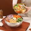 15/20/24/28cmBowls Salad Stainless Steel Soup Serving Metal Ramen Rice Kitchen Container Fruit Noodle Cereal Pasta Storage