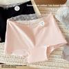 Ladies Summer Sweet Bow Cotton 10A Antibacterial Extended Mid Waist Flat Angle Briefs