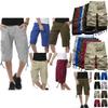 Stylish Men's Military Combat Hiking Cargo Shorts With Multiple Functional Pockets