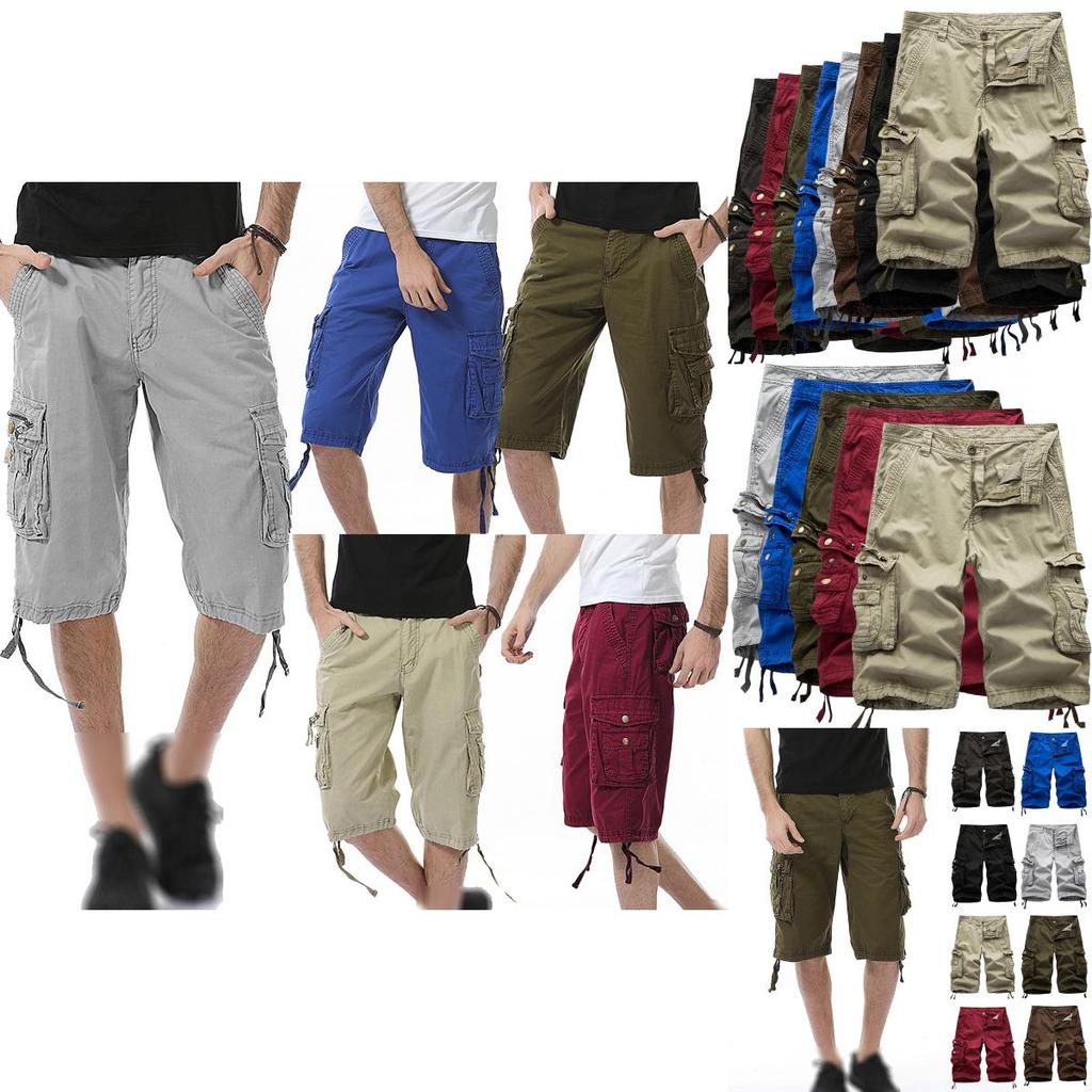 Stylish Men's Military Combat Hiking Cargo Shorts With Multiple Functional Pockets