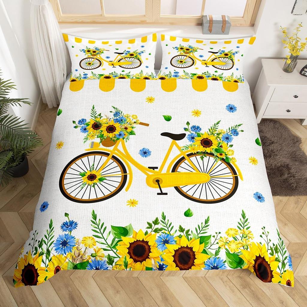 Spring Themed Duvet Cover For Kids Teens Quilt Covers Lightweight Down Room Decor Queen Size 2 Pillowcase 1 Duvet Cover No Quilt