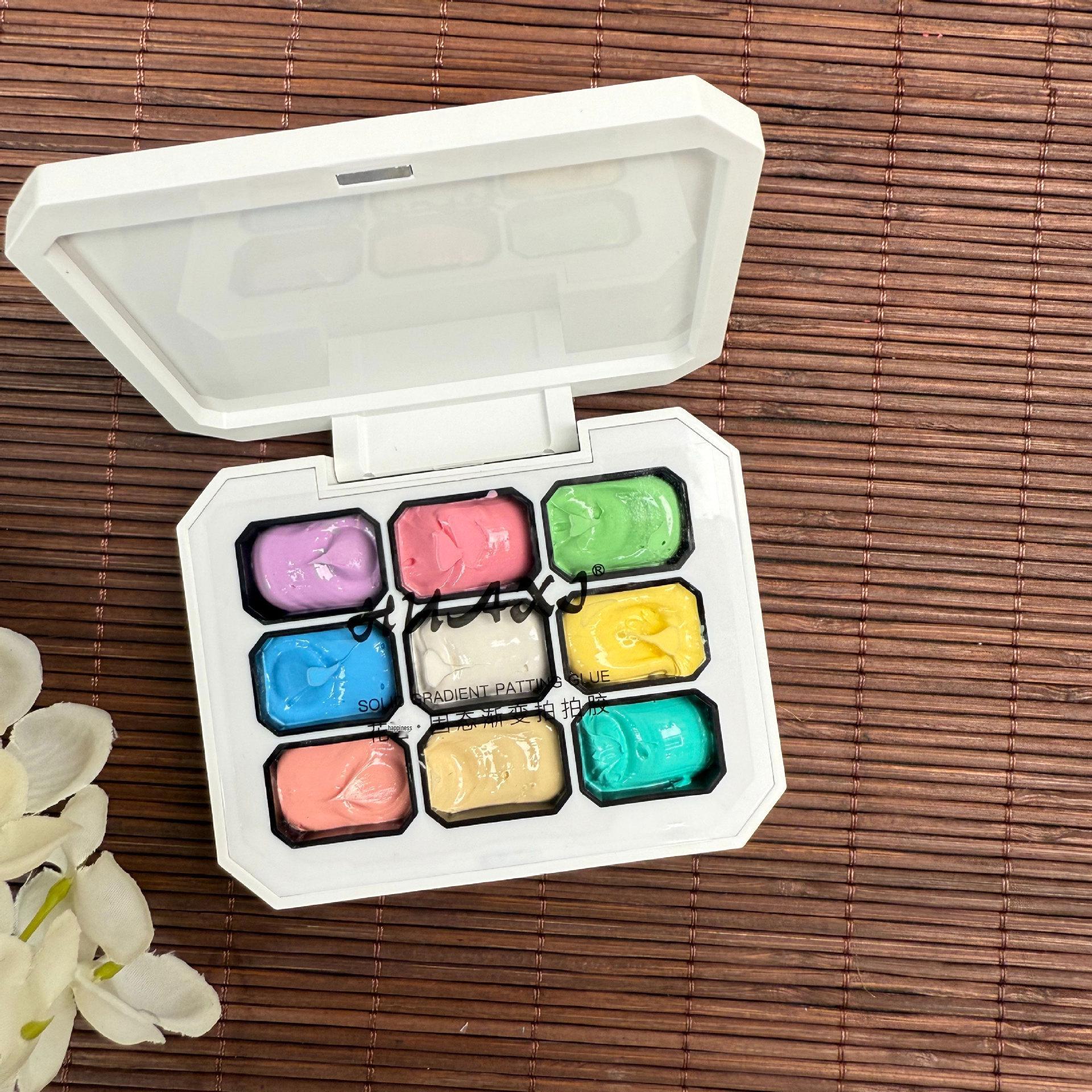 

Новый гель Pat Pat: Нейл-арт Девять Сетки Однотонная Роспись Румяна 2024 - Насыщенный Растушеванный Градиент, Не Требуется Смывать