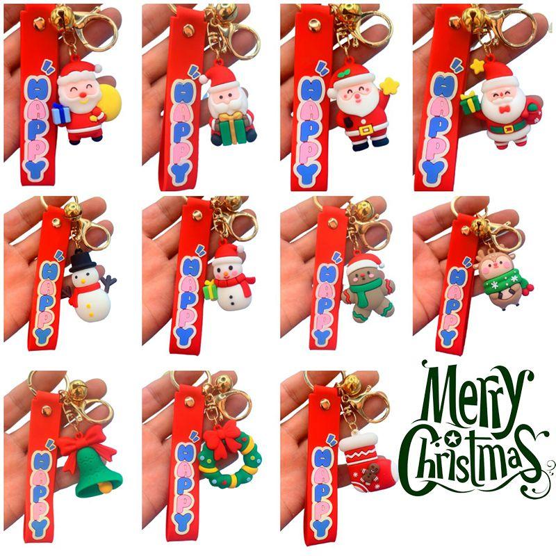 Festive Christmas Santa Claus Keychain Toy Bag Pendant For Kids Gifts