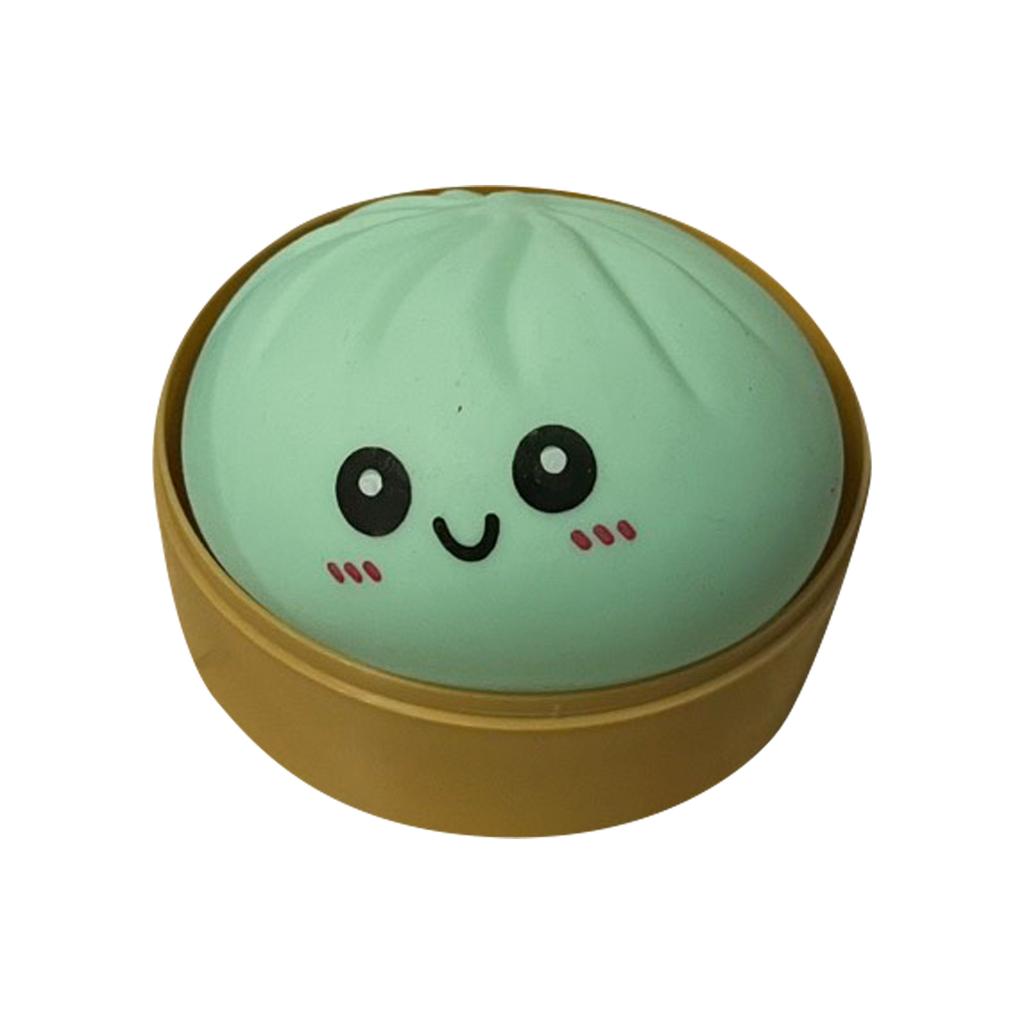 Dumpling Shaped Stress Relief Toy with Steamer Box Squishy Soft Material Suitable for Hand Squeezing and Play