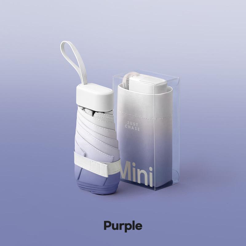 

Плоский мини-зонт от солнца для женщин, складной зонт для улицы, портативный солнцезащитный козырек с защитой от УФ-излучения, складной зонт фиолетовый