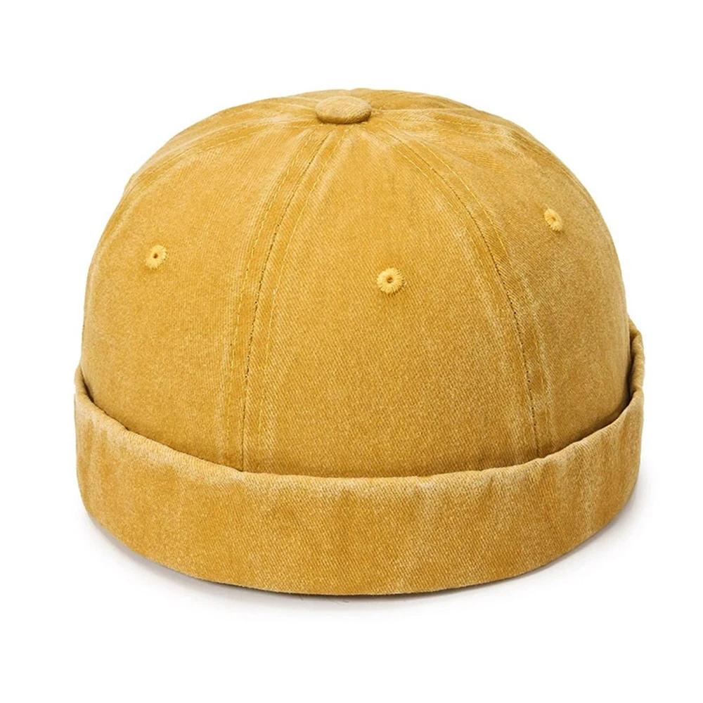 Fashion Denim Skullies Beanie for Men Retro Street Style Outdoor Four Seasons