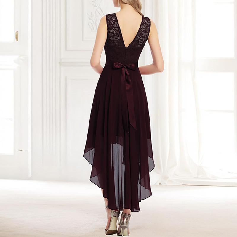 Cross-border Europe and the United States ebay Amazon lace dress spring women's high-end chiffon dress splicing pendulum skirt