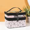 Women's Large PU Leather Double-Layer Makeup and Toiletry Bag - Portable & Multifunctional Lipstick Storage
