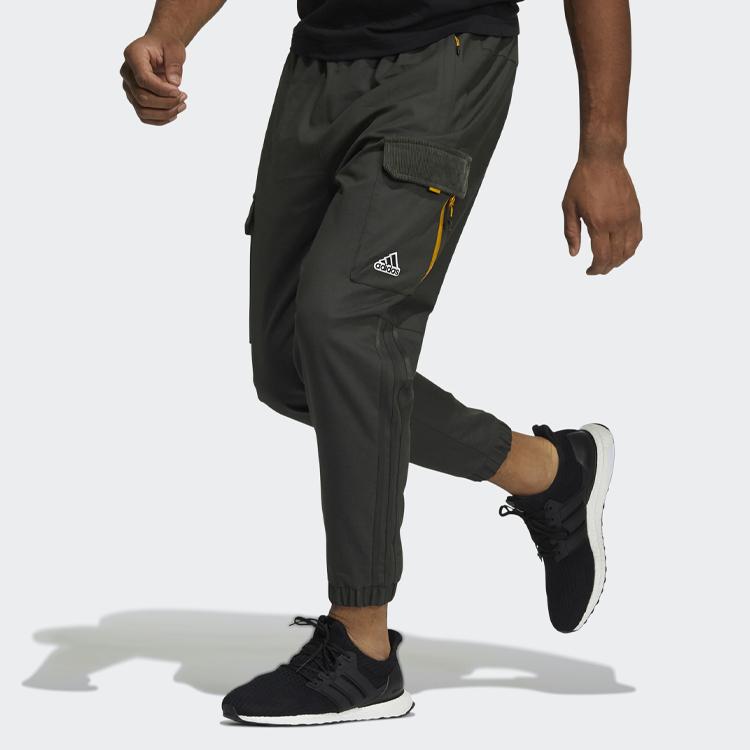 Adidas Woven Long Pants With Elastic Waist Men Bottoms Dark-Earth-Brown HD0354