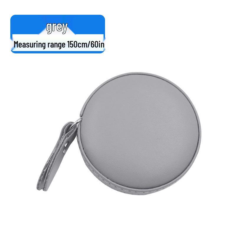 Portable Leather Round Mini Tape Measure - Soft Macaron Color Ruler for Clothing, Bust, and Waist Measurements