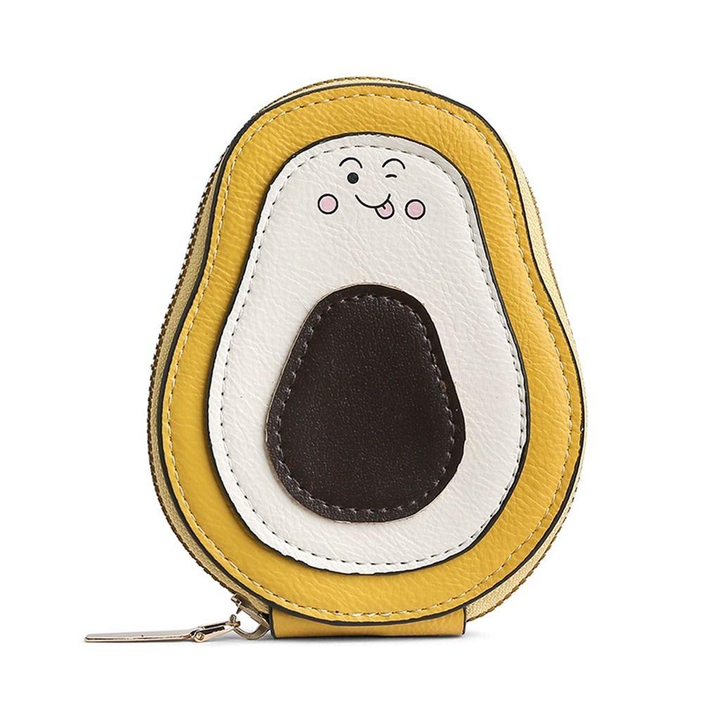 

Multiple Card Slots Avocado Wallet Cute Card Holder Fashion Card Bag Female чёрный